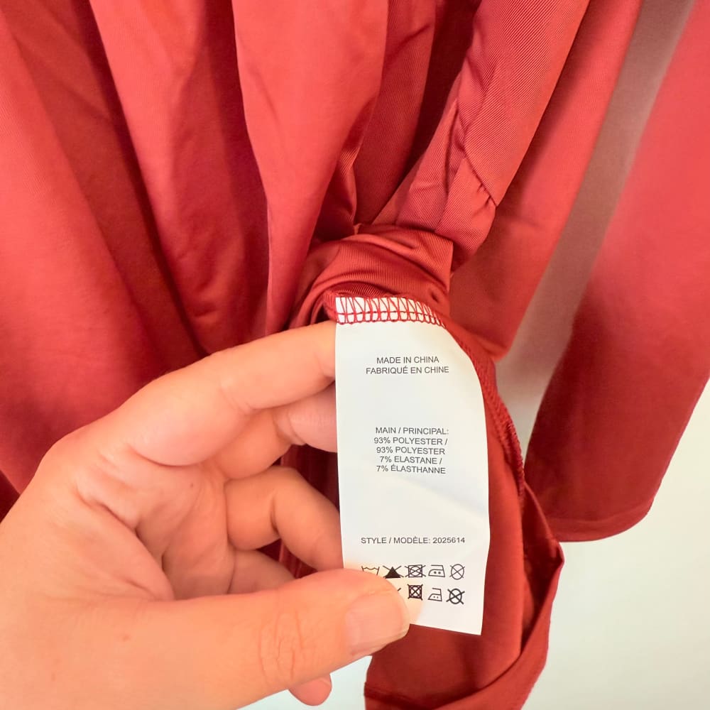 Autograph size s (16) women’s rust red panel tunic - tunics top women’s apparel