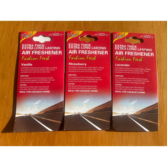 Set of 3 leaf air fresheners (vanilla strawberry lavender) - vehicle air fresheners car accessories & parts