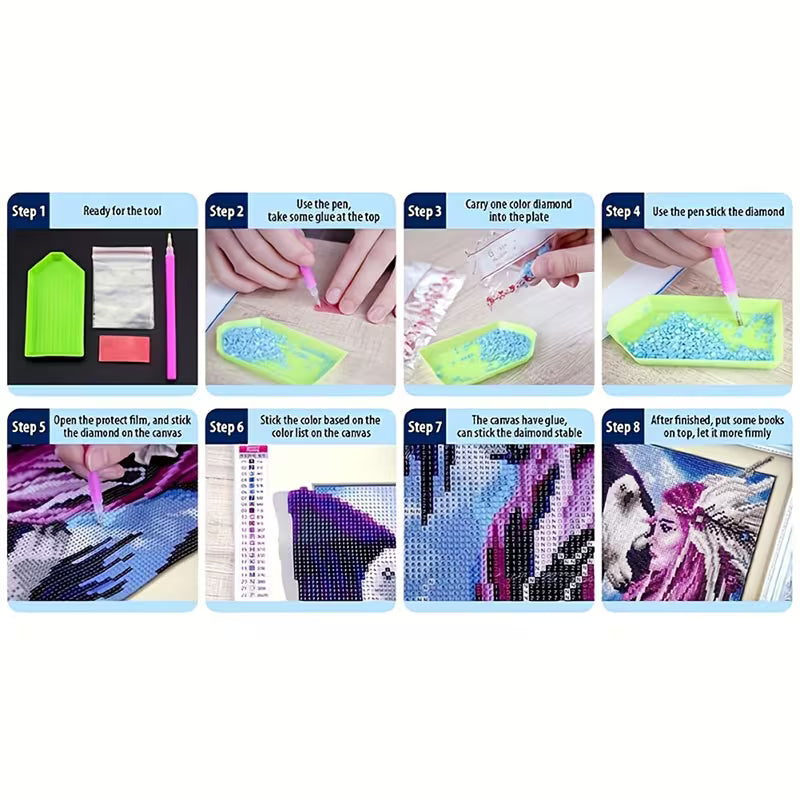 30x40cm 5D Glow-In-The-Dark Diamond Painting Kit – Rainbow Whale