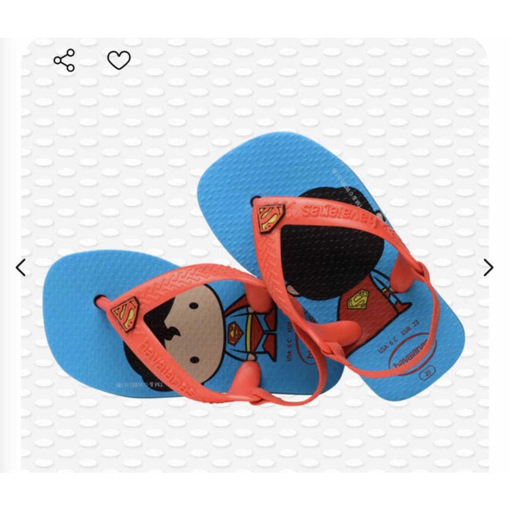 Havianas superman baby jandals - 12-18m - us 5c/ eu 21 - baby & toddler sandals baby - clothing & fashion - infant