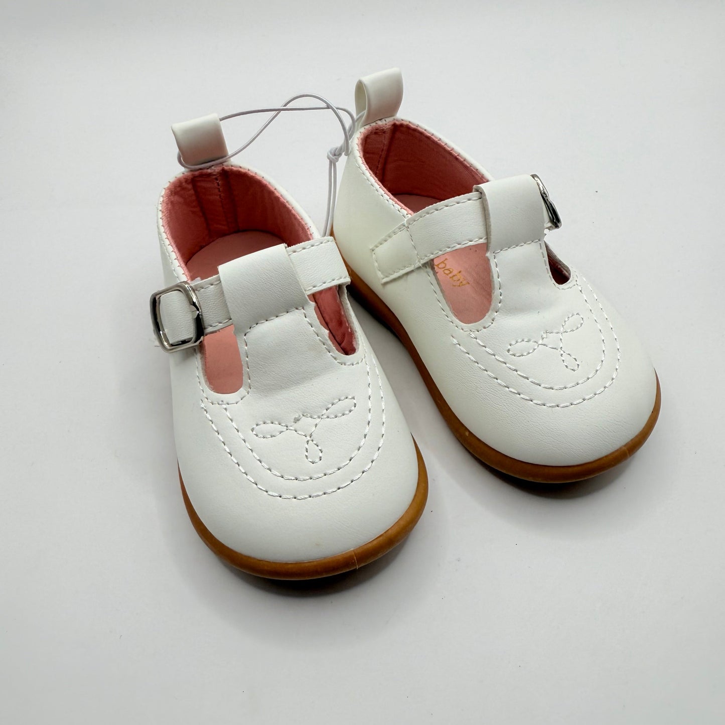 Baby baby white mary jane baby shoes - size 4 - first steps & crawlers baby clothing