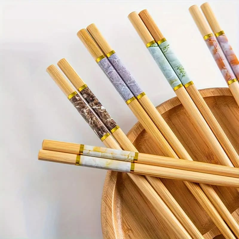5 pairs of bamboo chopsticks - chopsticks home&living materials