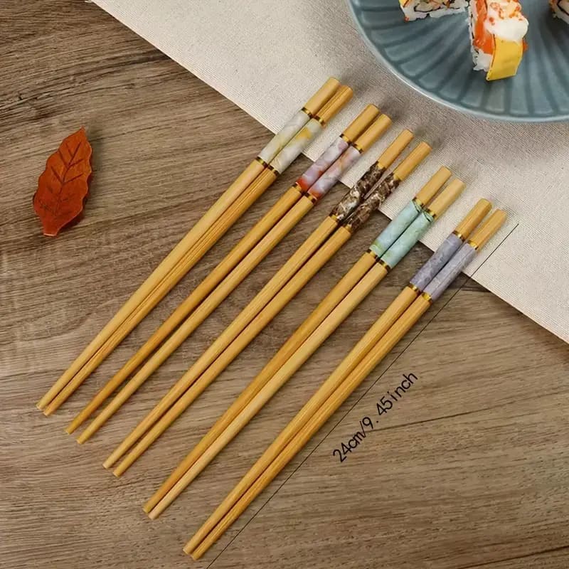 5 pairs of bamboo chopsticks - chopsticks home&living materials