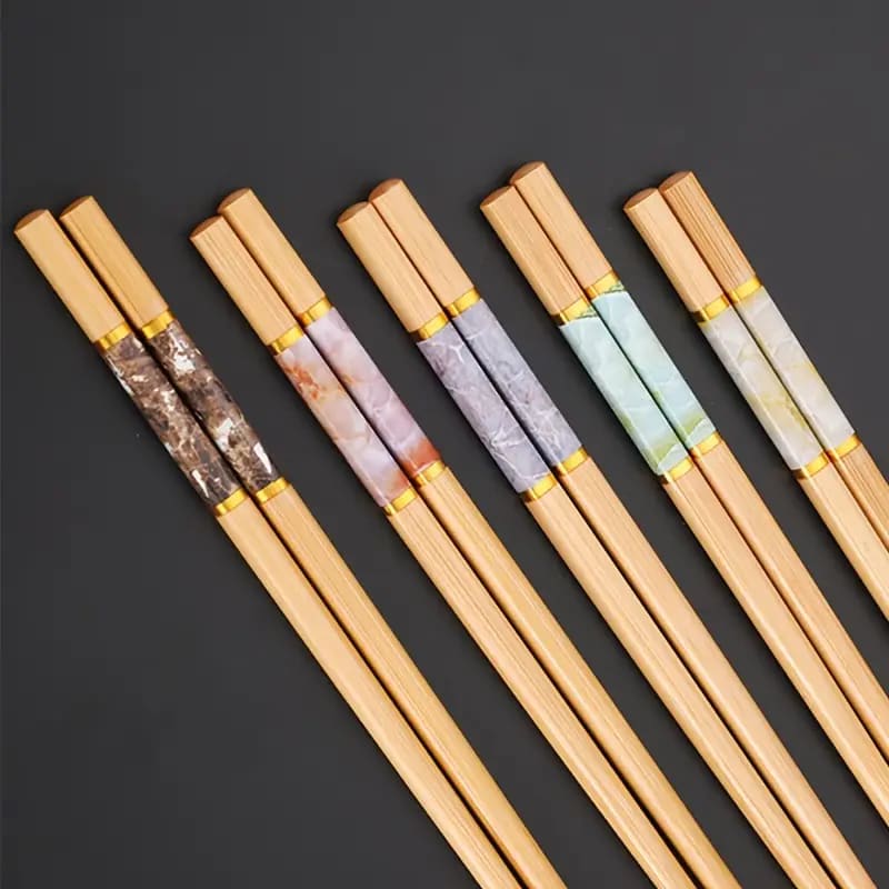 5 pairs of bamboo chopsticks - chopsticks home&living materials