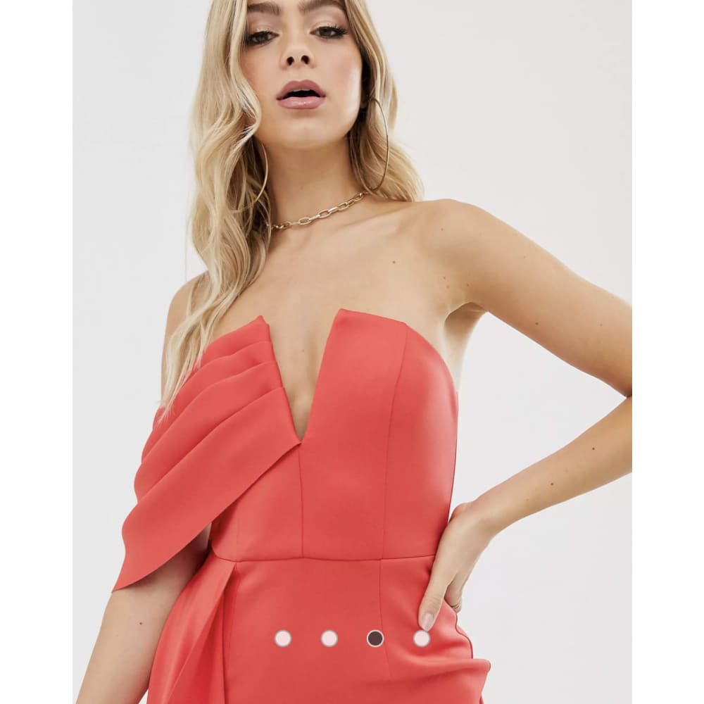 Asos design size s sash detail bandeau mini dress with pleat detail - dresses clothing & fashion - dresses women’s