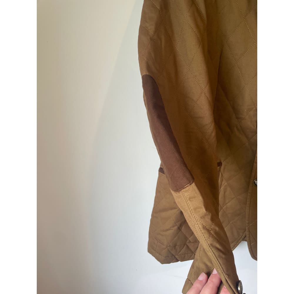 Barabas - brown quilted blazer - size m - rrp $300 + - coats & jackets blazer - clothing & fashion - coat - jacket