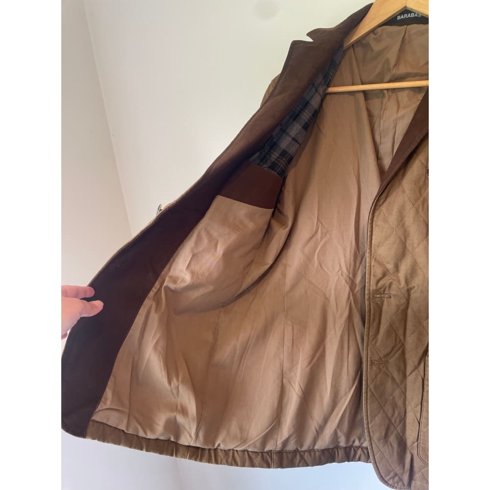 Barabas - brown quilted blazer - size m - rrp $300 + - coats & jackets blazer - clothing & fashion - coat - jacket