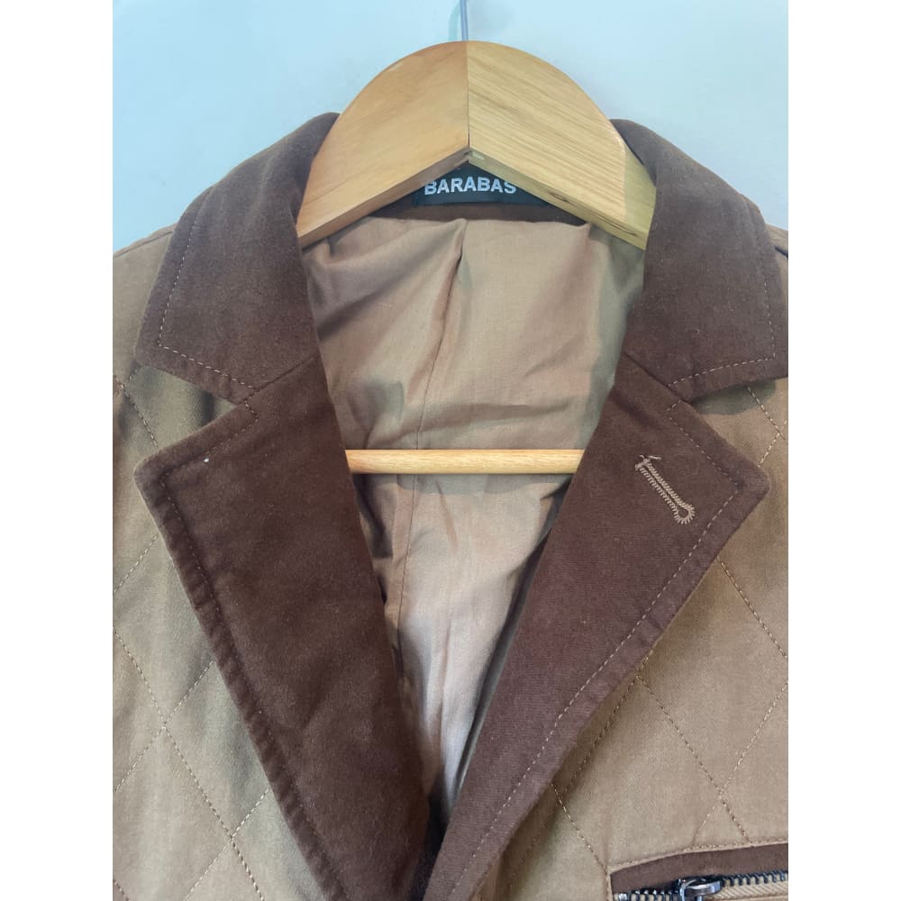 Barabas - brown quilted blazer - size m - rrp $300 + - coats & jackets blazer - clothing & fashion - coat - jacket