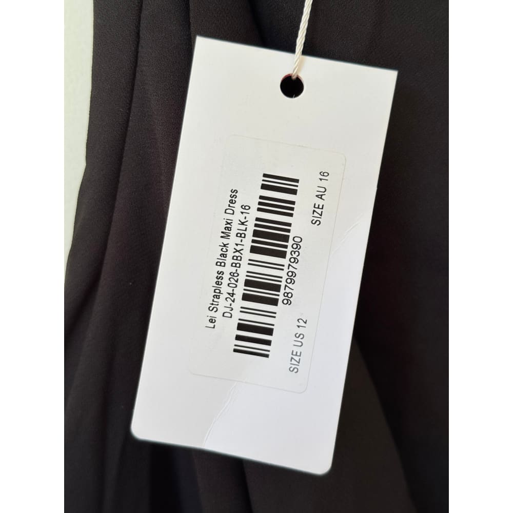 Beginning botique size 16 lei strapless black maxi dress rrp $119 - dresses top women’s apparel