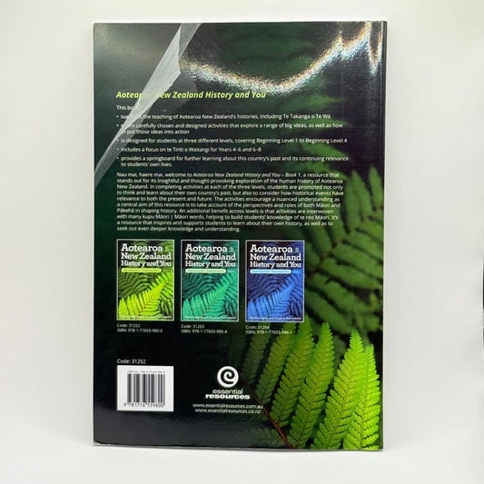 Beginning level 1 to beginning level 4 aotearoa new zealand history and you by marie langley and vaughan rapatana