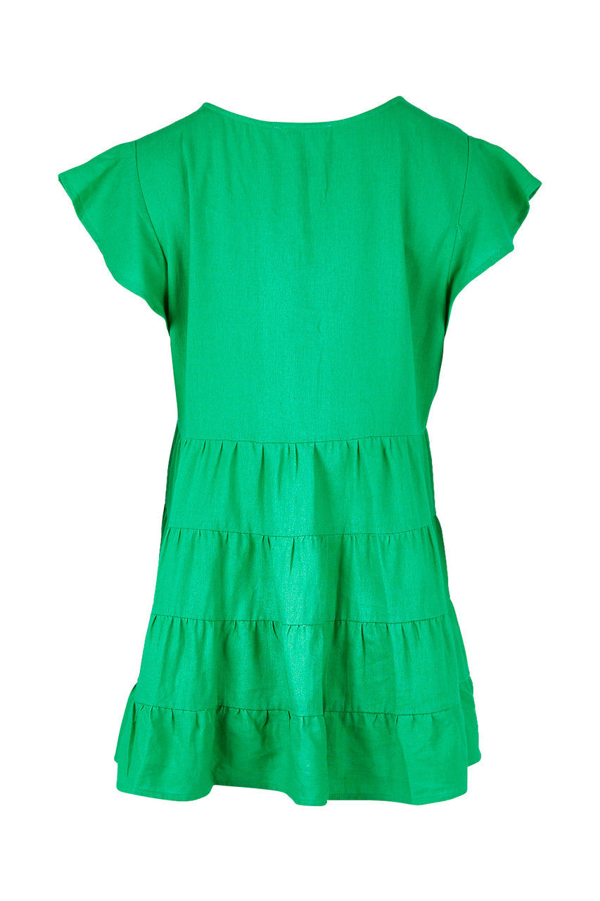 Betty basics leila linen top – green size 6 - blouses top women’s apparel