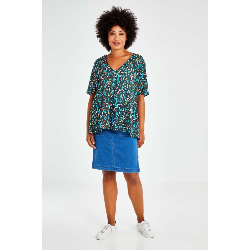 Betty basics santiago blouse botanic – size 6 - blouses top women’s apparel
