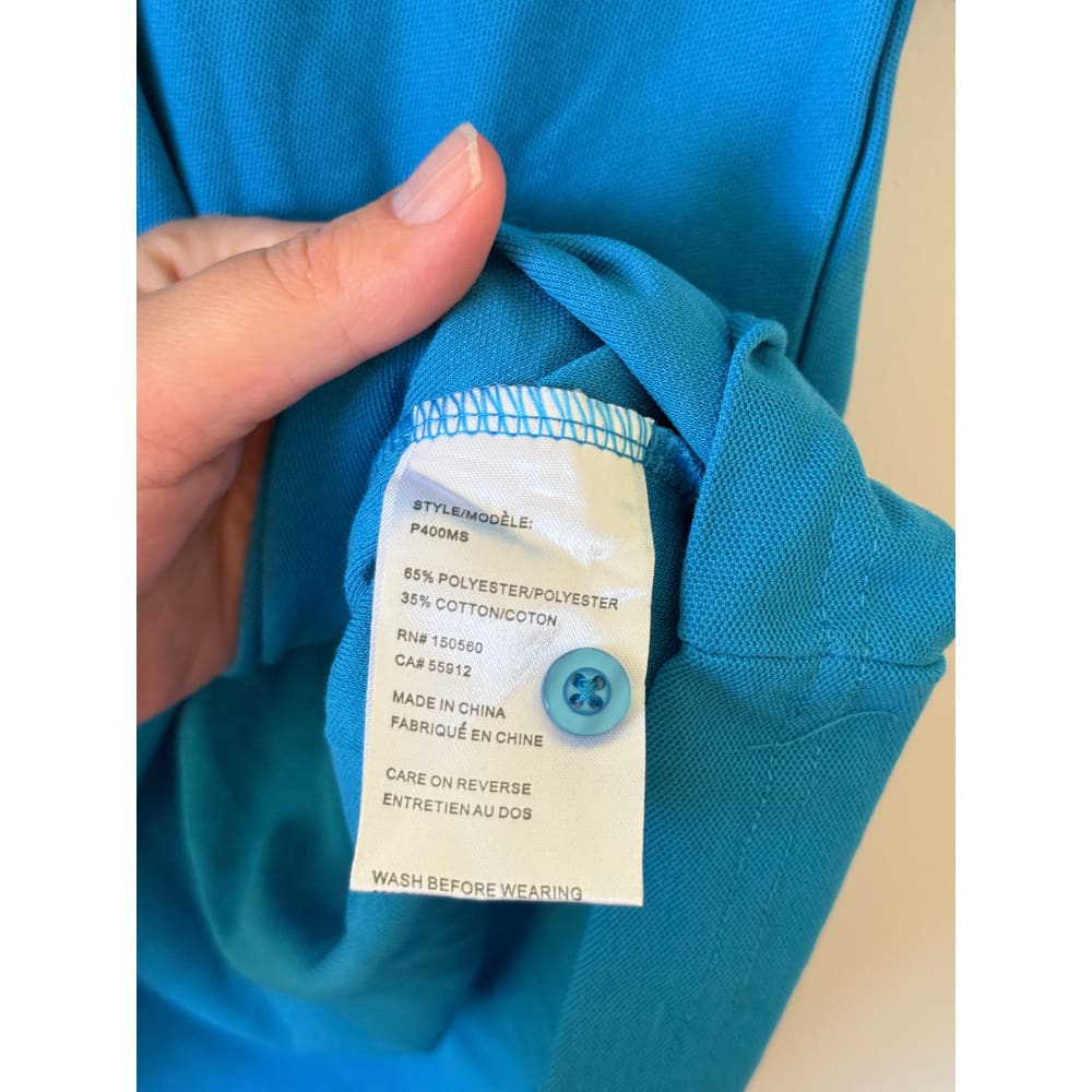 Biz collection size xl menās blue short sleeve polo shirt - polos tops menās apparel