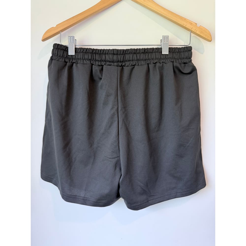 Manfinity size m black paris graphic shorts - shorts tops menās apparel