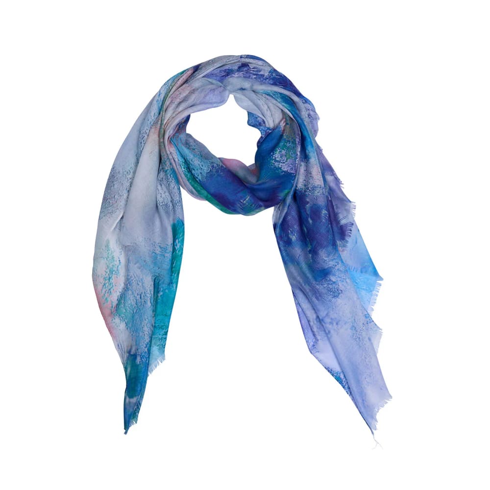Black pepper splotch scarf blue - watercolor print lightweight scarf rrp $39.99 - scarves & shawls accessories women’s
