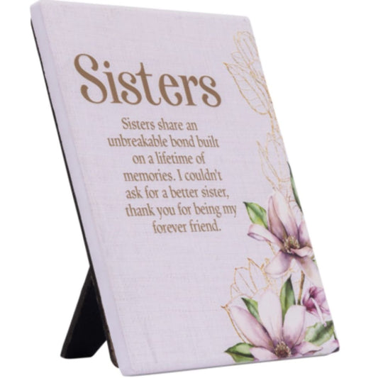 Splosh blossom ’sister’ verse plaque - prints home&living materials