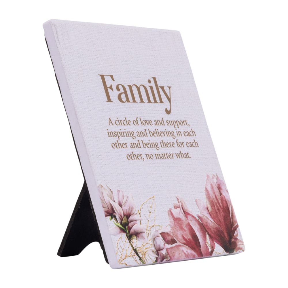 Splosh blossom ’family’ verse plaque - prints home&living materials