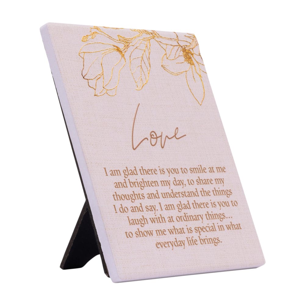Splosh home & gift - blossom ’love’ verse plaque - decorative plaques home&living materials