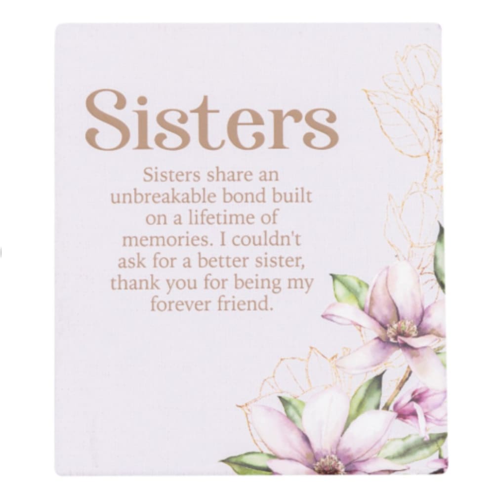 Splosh blossom ’sister’ verse plaque - prints home&living materials