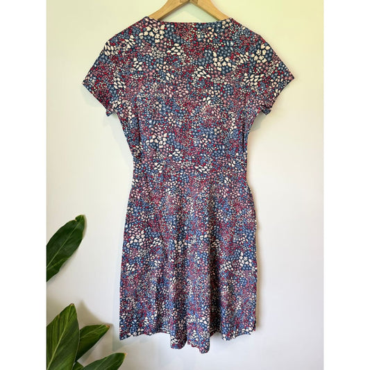 Mountain warehouse size 8 orchid print ss womens uv protective dress blue - dresses top women’s apparel