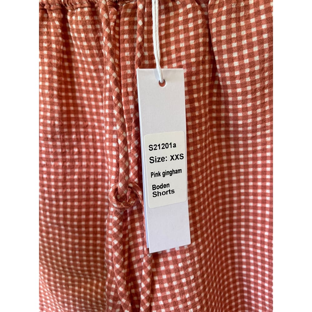 Et alia xxs boden shorts in pink gingham – brand new - shorts bottom - clothing & fashion - designer clearance - shorts