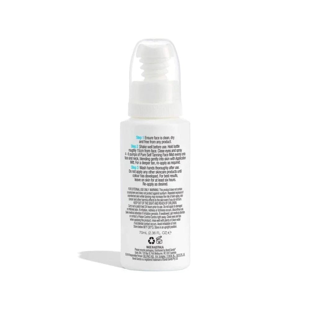Bondi sands pure self tanning face mist renew 70ml - self tanner health and wellness
