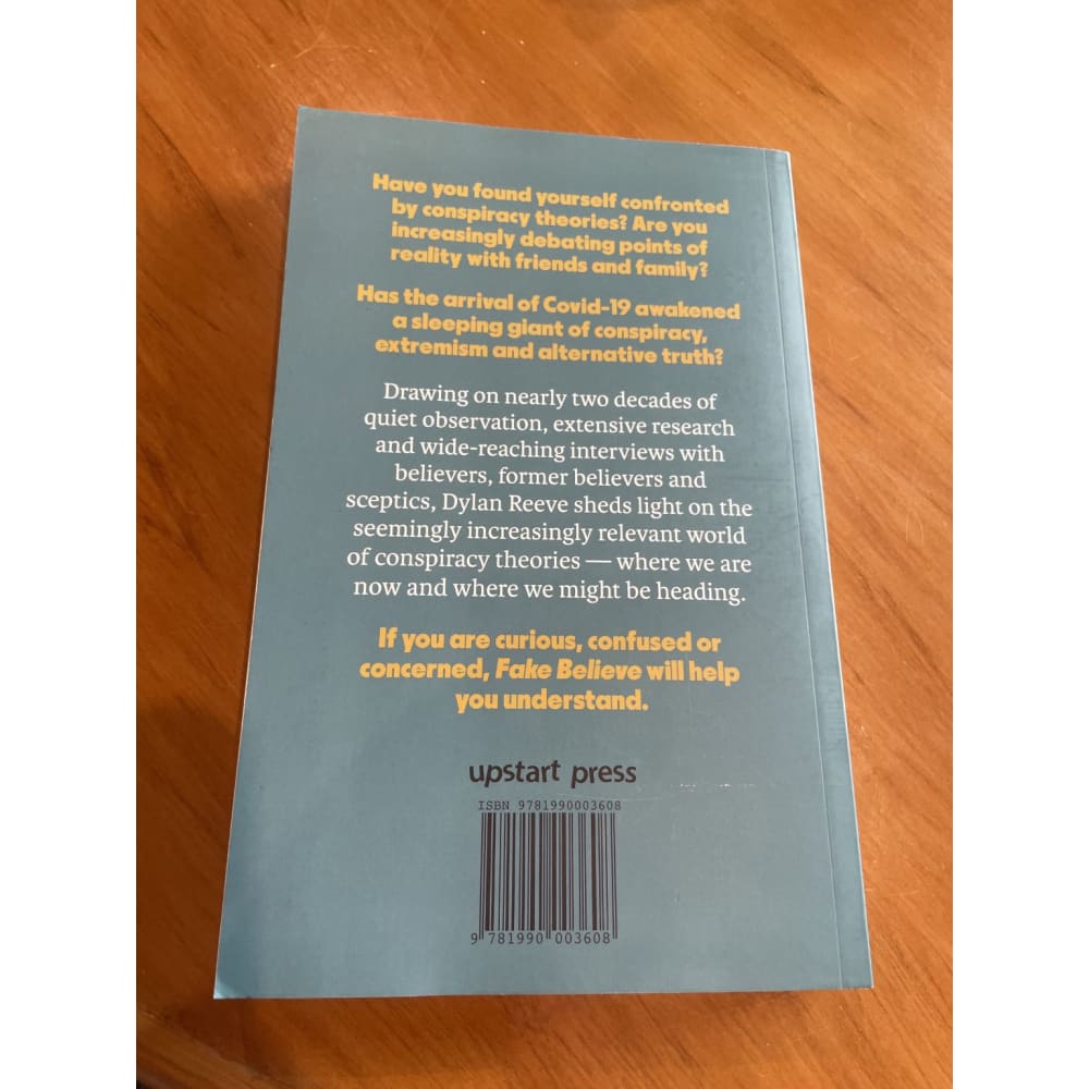Fake believe: conspiracy theories in aotearoa - dylan reeve - print books book - non-fiction - sociology printed media