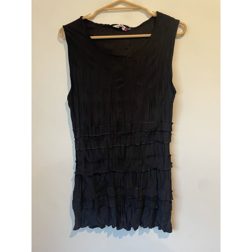 Pickaberry size s crinkle look sleeveless top - blouses clothing & fashion - sleeveless - top women’s apparel