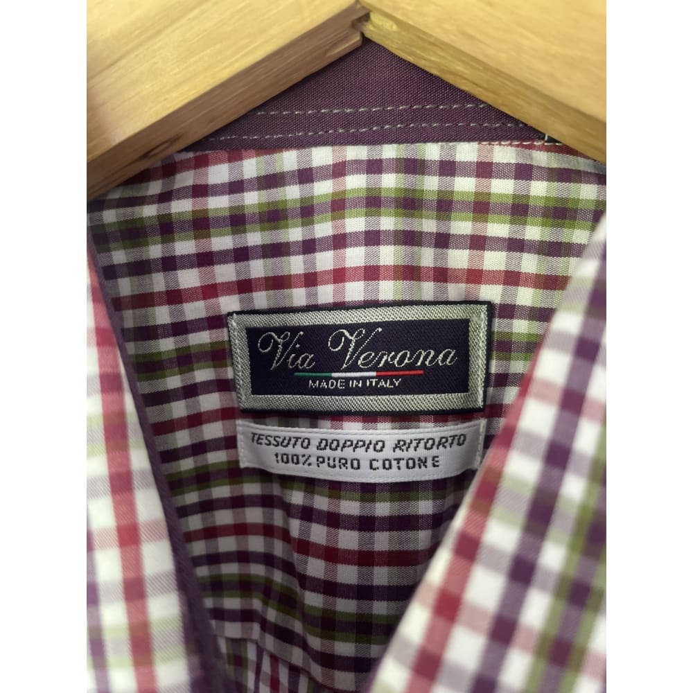 Brand new via verona size 40 cotton short sleeve shirt - 40 - shirts clothing & fashion - men - shirt - short sleeve