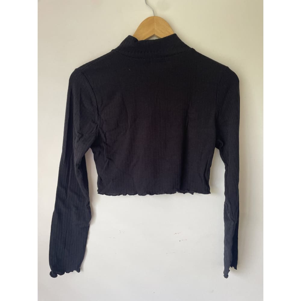 Bnwt boohoo petite size 14 georgina rib knit o-ring detail crop top - clothing tops clothing & fashion - crop top - top