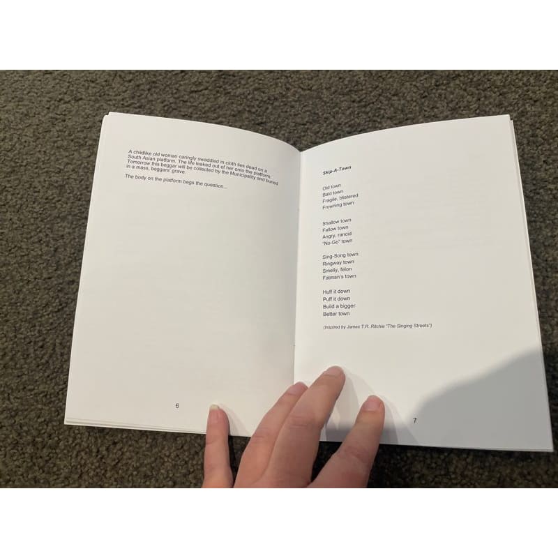 Question mark and other poems by tom hunter - print books book - poetry printed media
