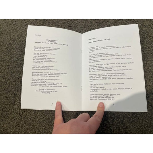 Question mark and other poems by tom hunter - print books book - poetry printed media