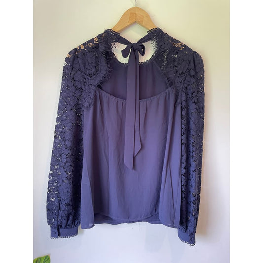 Brand new cut label love & roses size 8 lace long sleeve top - blouses blouse - bnew label cut branded clothing