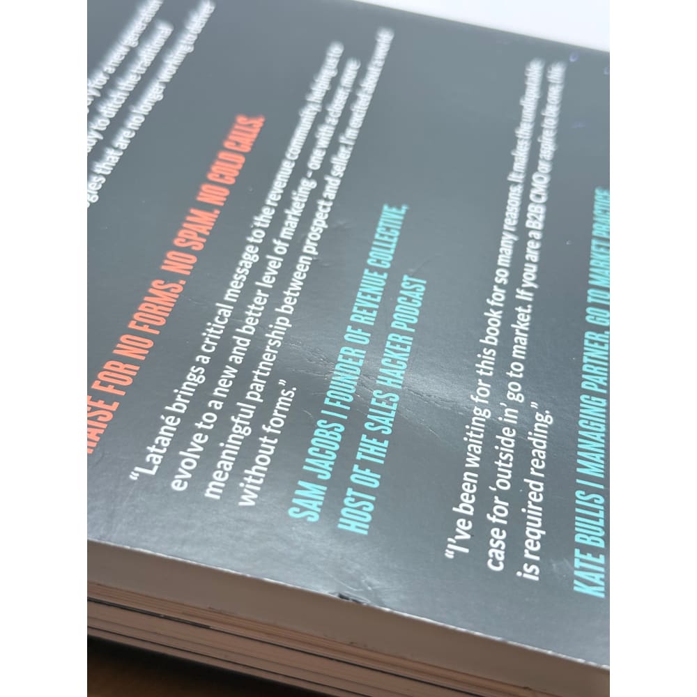 No forms. No spam. No cold calls by latane conant - books printed media