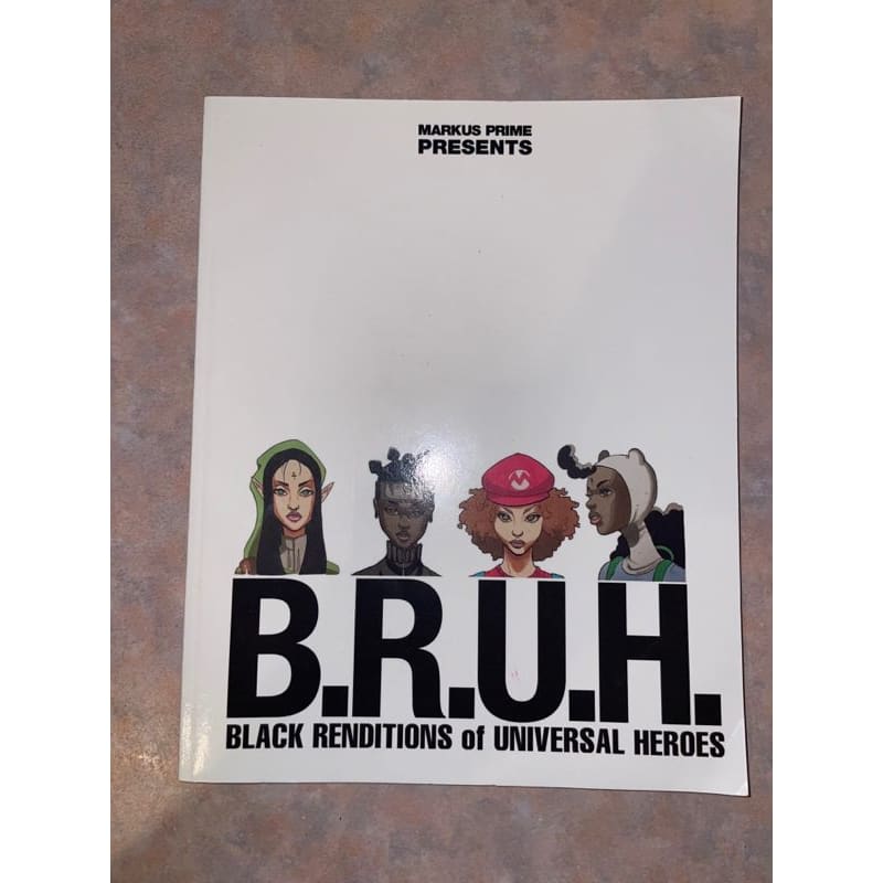 Sale! B.r.u.h black renditions of universal heroes - markus prime - print books art - book - condition: used - design