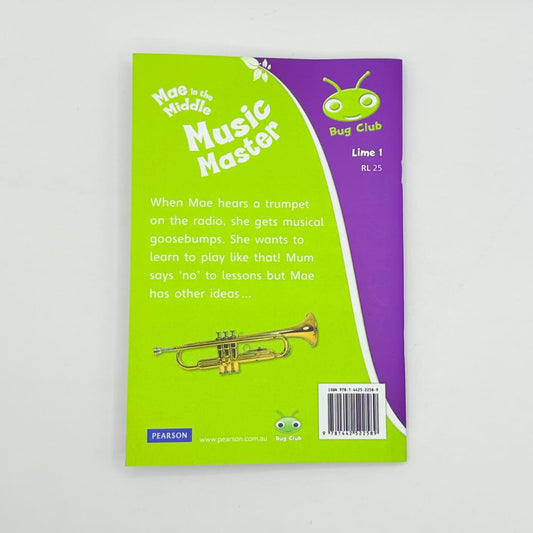Bug club guided fiction - year two fiction lime - a mae in the middle: music master - print books printed media