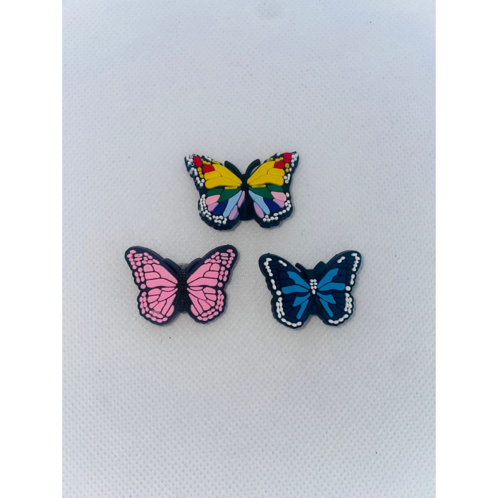 3x butterfly-themed shoe charms – brand new – cute add-ons for kids’ crocs & clogs - 4 - shoe accessories clogs - shoe