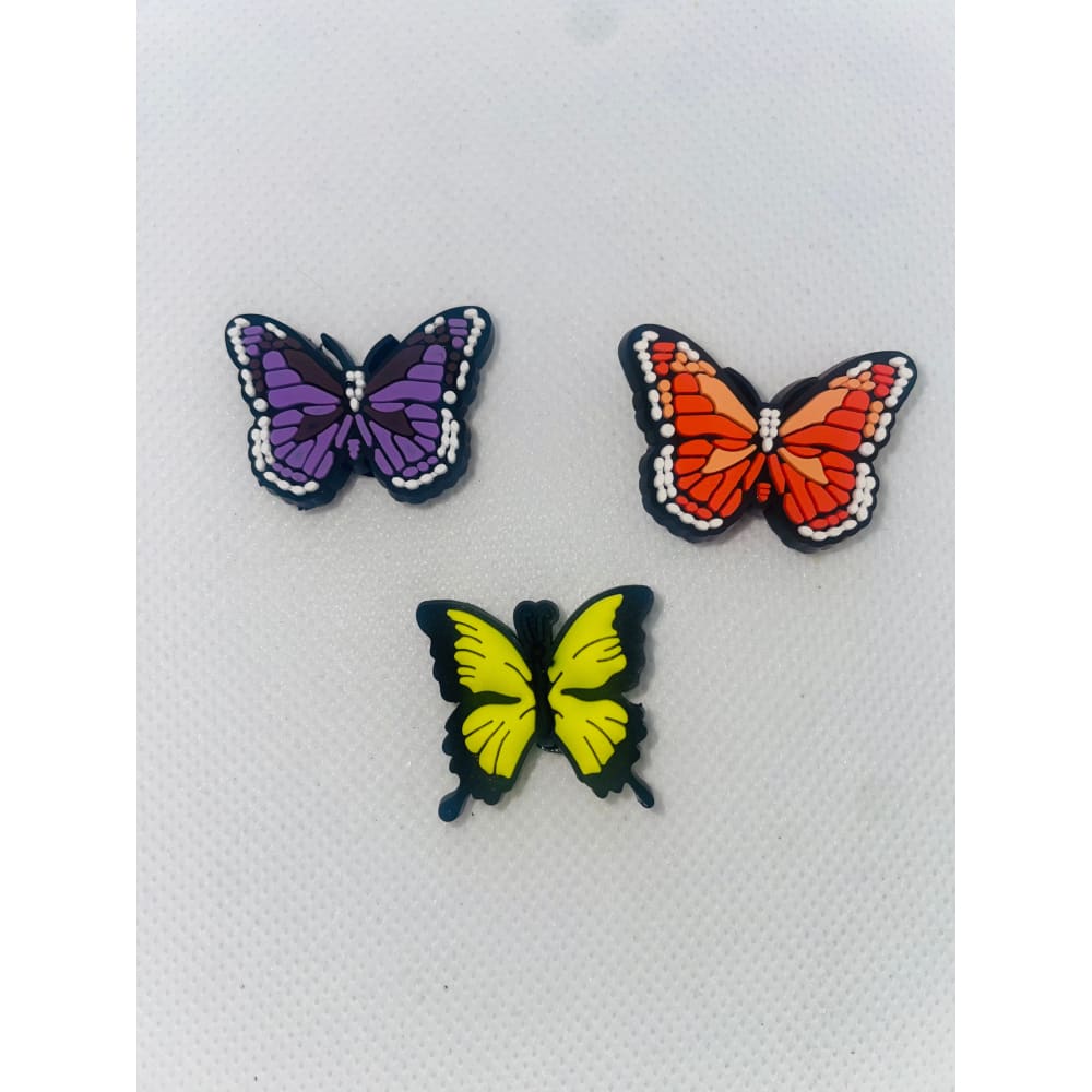 3x butterfly-themed shoe charms – brand new – cute add-ons for kids’ crocs & clogs - 6 - shoe accessories clogs - shoe
