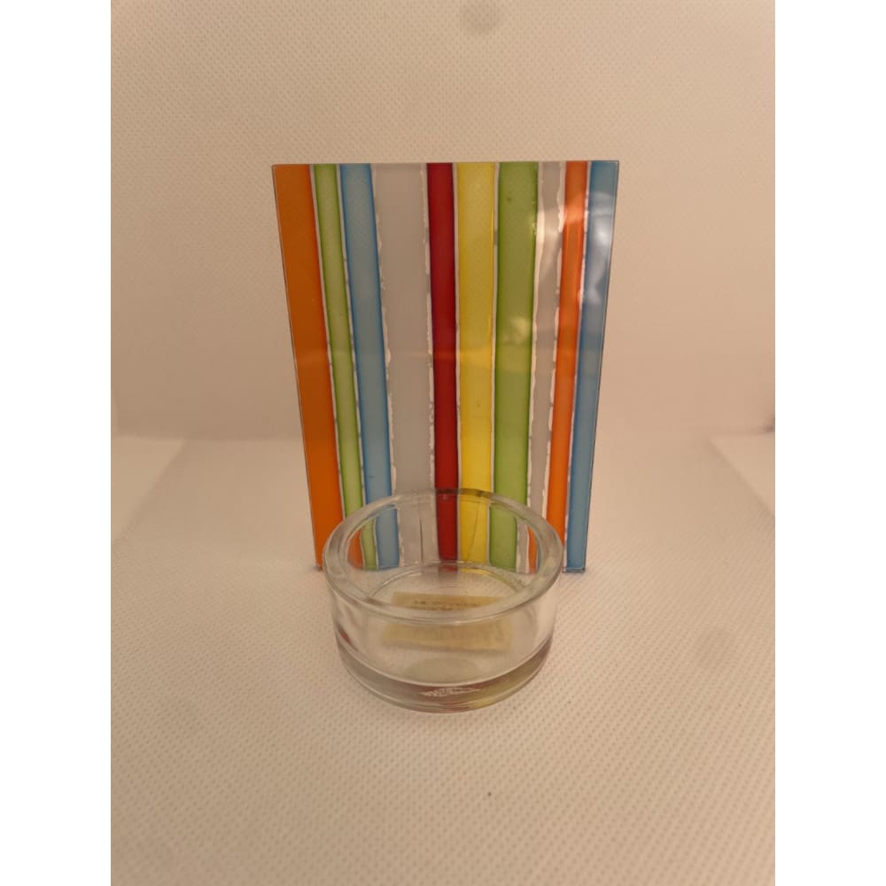 Stained glass tealight holder - stripes - candle holders candles & holders - home & living - home decor - home decor &
