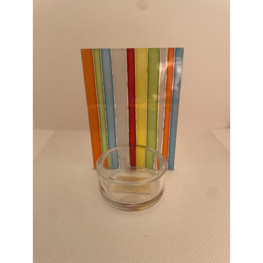 Stained glass tealight holder - stripes - candle holders candles & holders - home & living - home decor - home decor &