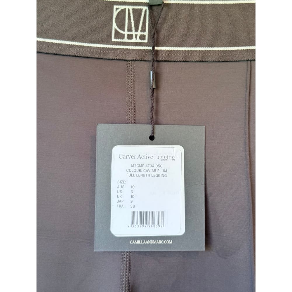 Camilla and marc size 10 caviar plum carver active legging - leggings bottom women’s apparel