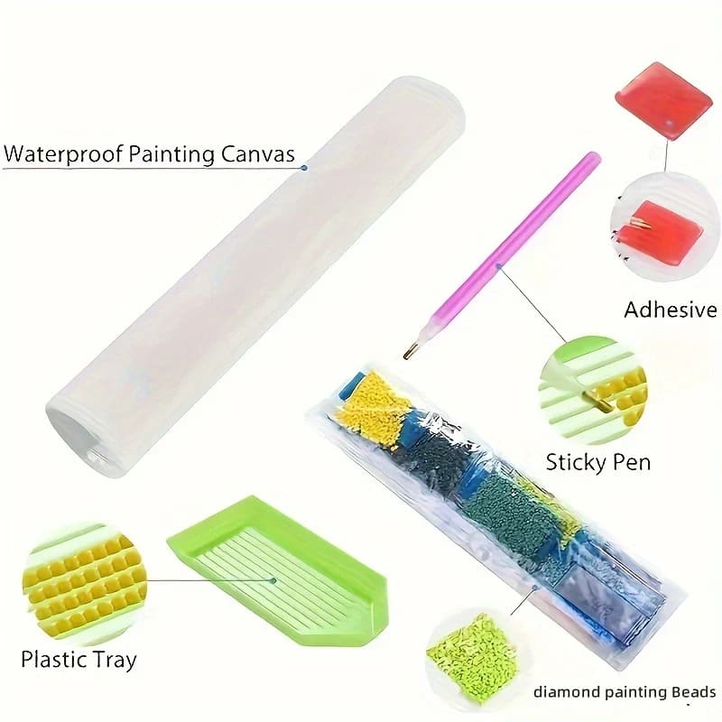 50x50cm whimsical cat & girl diamond art kit - drawing & painting kits crafts