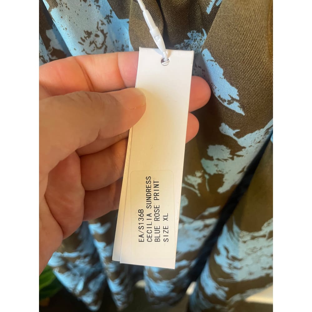 Et alia cecilia sundress blue rose print - large & xl sizes - one-pieces clothing & fashion - designer clearance