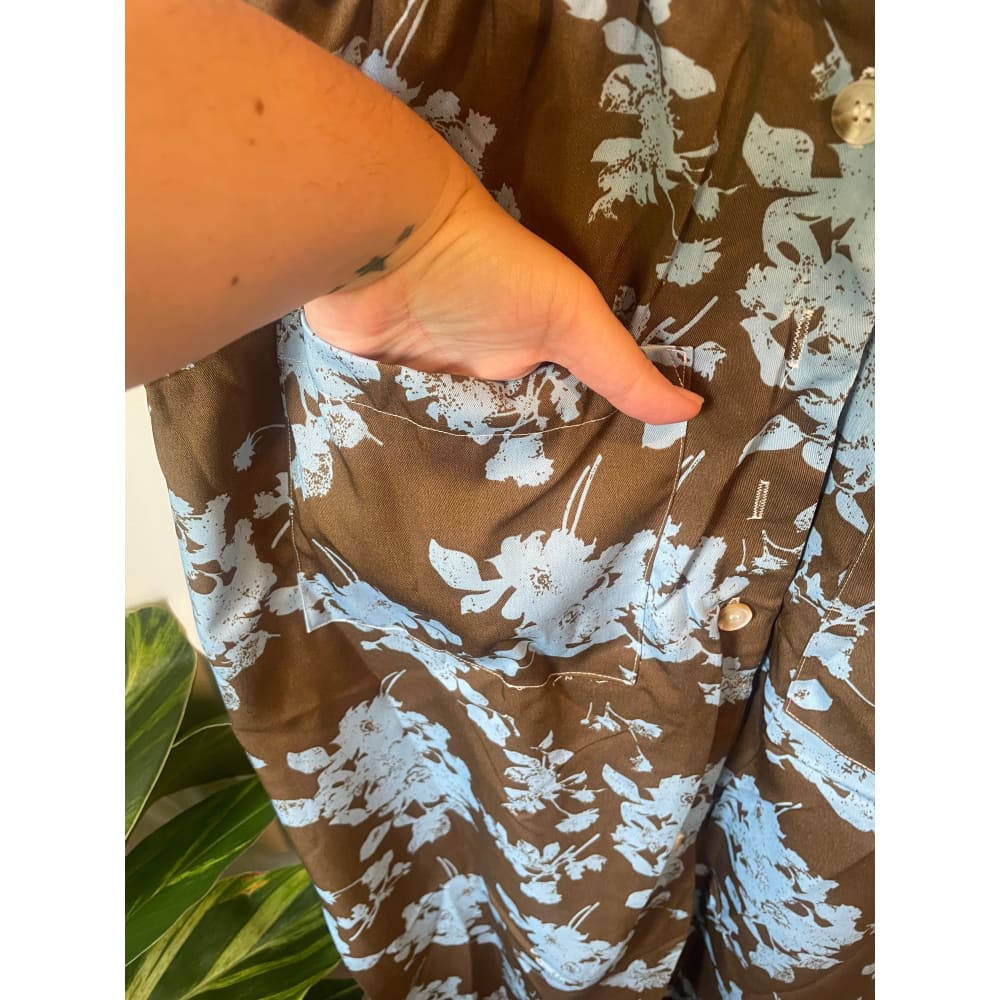 Et alia cecilia sundress blue rose print - large & xl sizes - one-pieces clothing & fashion - designer clearance
