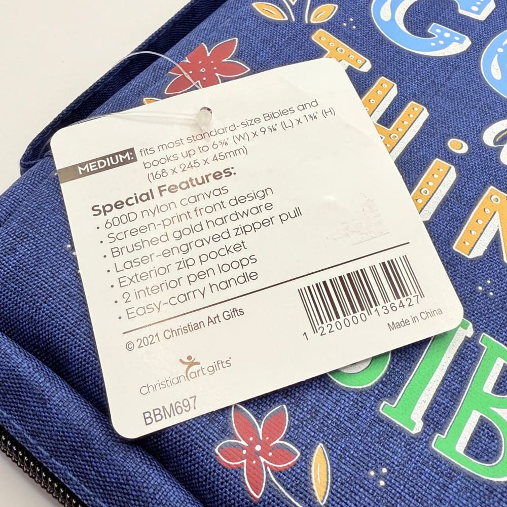Christian art gifts ’with god all things are possible’ bible cover - religious items fashion accessories