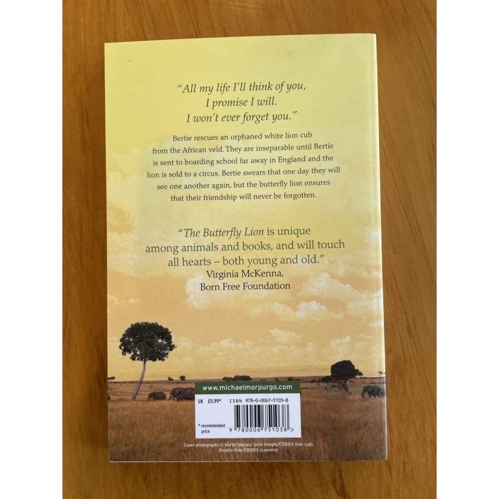 The butterfly lion - michael morpurgo - print books book - fiction - literature printed media