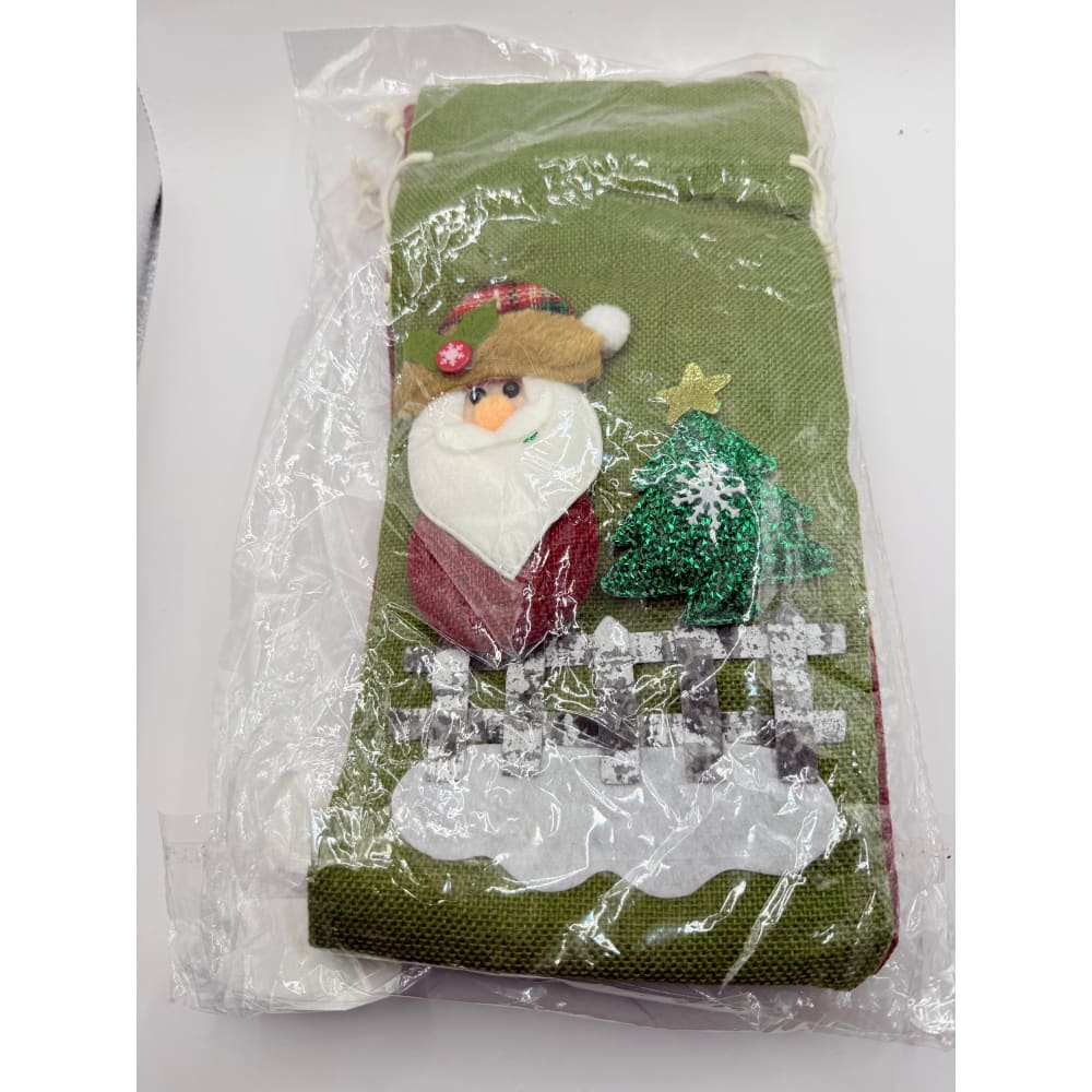 Innovations 4 pack of christmas wine bags - holiday stockings seasonal & holidays decorations