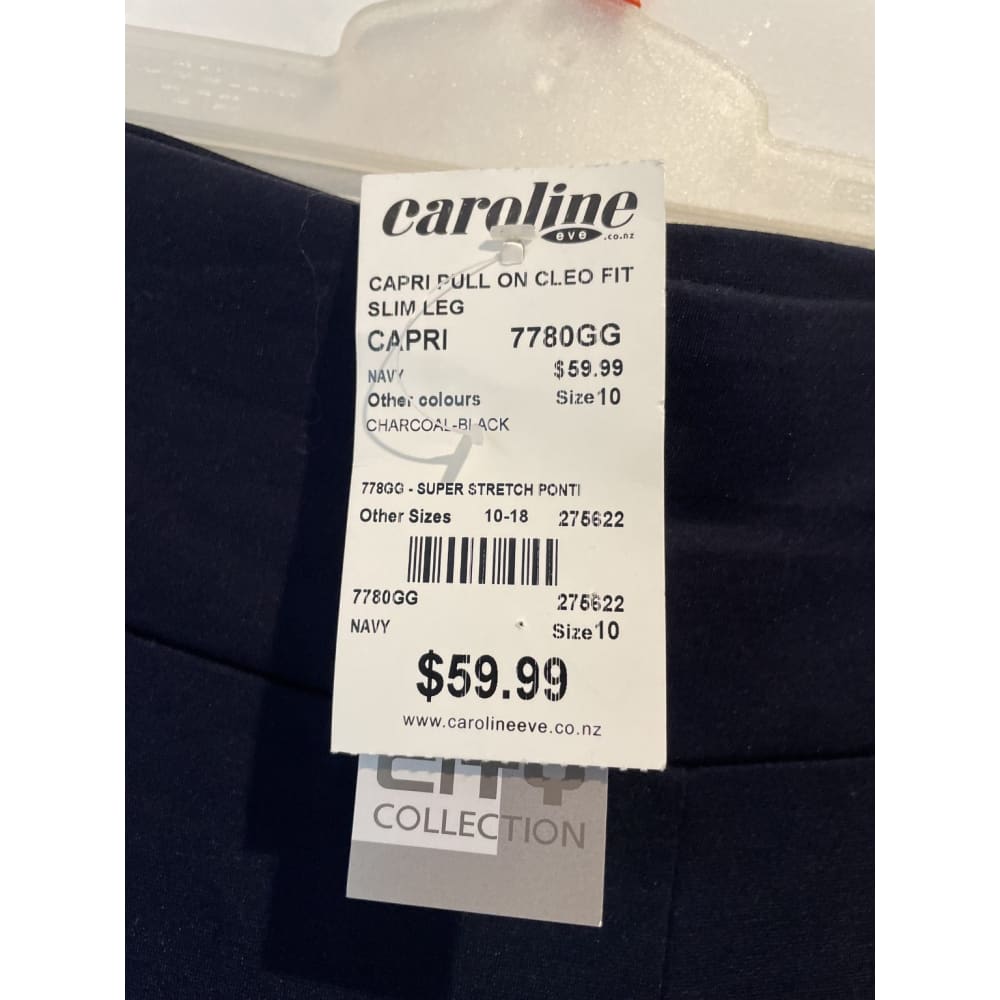 City collection cleo fit slim leg capri – size 10 | bnwt | rrp $59.99 - leggings clothing & fashion - pants women’s