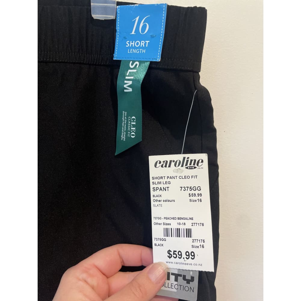 Bnwt city collection size 16 regular cleo fit slim leg pant - black - pants clothing & fashion - pants women’s apparel