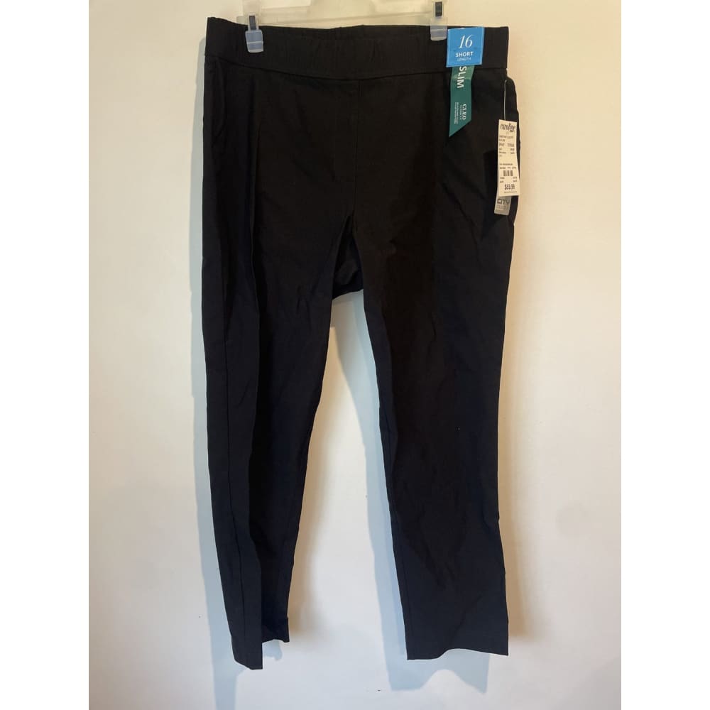 Bnwt city collection size 16 regular cleo fit slim leg pant - black - pants clothing & fashion - pants women’s apparel